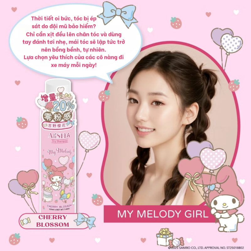 Dầu gội khô AliSHA Dry Shampoo-My Melody