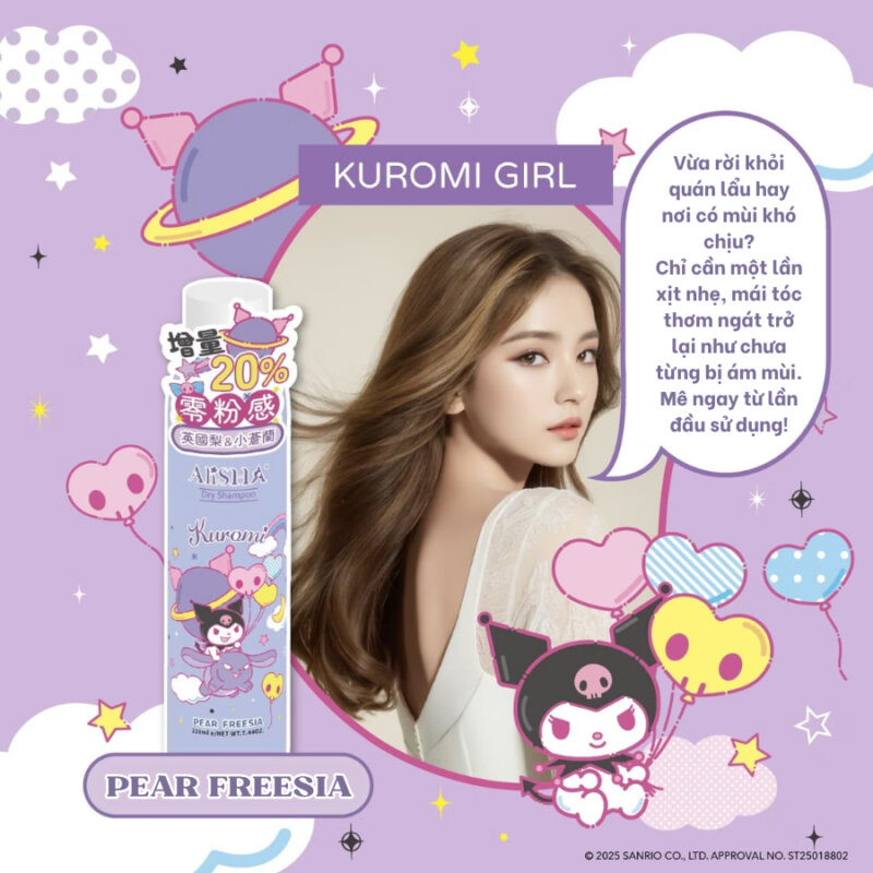 Dầu gội khô AliSHA Dry Shampoo-Kuromi