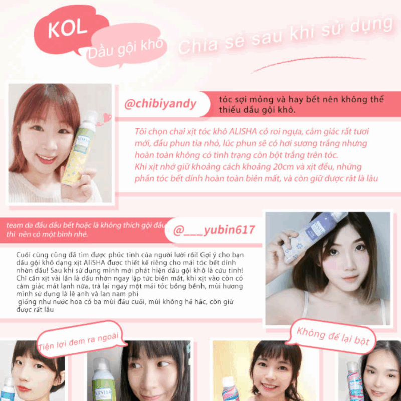 Dầu gội khô AliSHA Dry Shampoo Đánh giá tốt