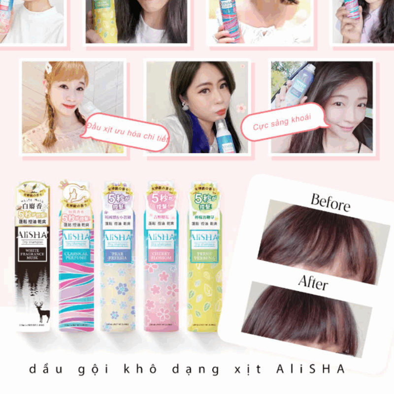 Dầu gội khô AliSHA Dry Shampoo Đánh giá tốt